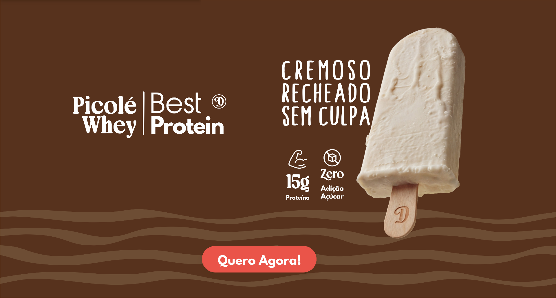 Picolé Whey Best Protein — cremoso, recheado, sem culpa